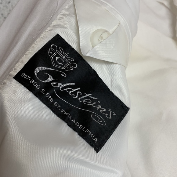 NWOT Andrew Marc New York White Suit with Tuxedo Shirt and Bow Tie - Picture 3 of 12